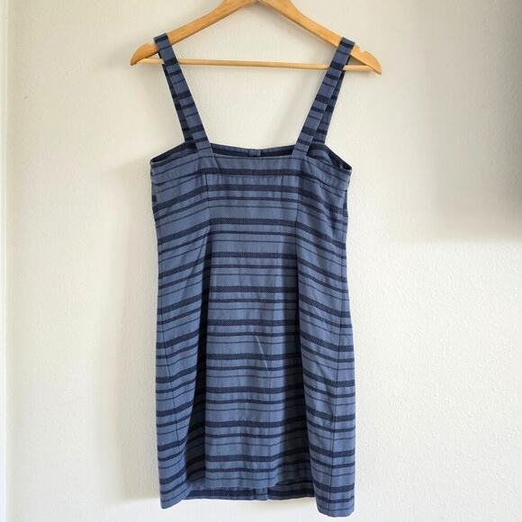 Mara Hoffman Organic Cotton Striped Mini Dress Blue Size 0 Button Up Vacation - Picture 3 of 6